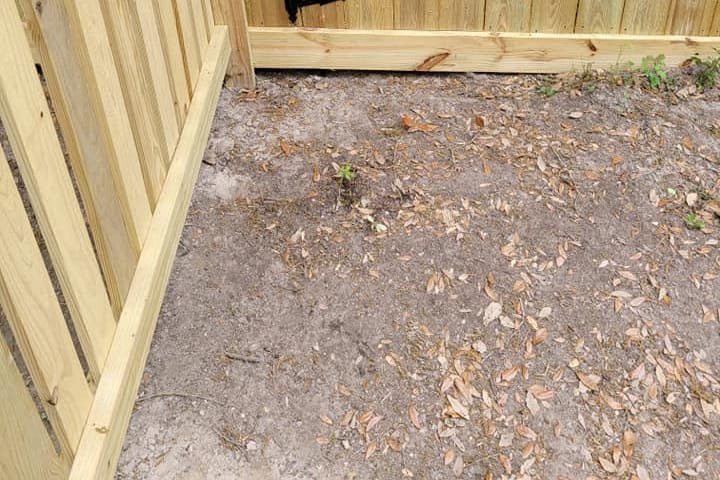 Hinged access door built into wood skirting